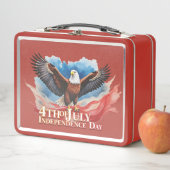 4. Juli Eagle - Patriotisches Kunstdesign Metall Brotdose (Beispiel)