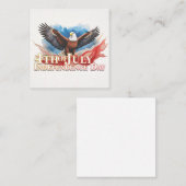 4. Juli Eagle - Patriotisches Kunstdesign Mitteilungskarte (Vorne/Hinten)
