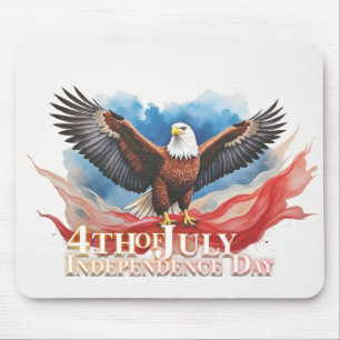 4. Juli Eagle - Patriotisches Kunstdesign Mousepad