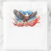 4. Juli Eagle - Patriotisches Kunstdesign Rechteckiger Aufkleber (Tasche)