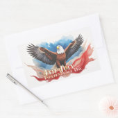 4. Juli Eagle - Patriotisches Kunstdesign Rechteckiger Aufkleber (Umschlag)