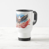 4. Juli Eagle - Patriotisches Kunstdesign Reisebecher (VorderseiteRechts)