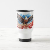 4. Juli Eagle - Patriotisches Kunstdesign Reisebecher (Mittel)