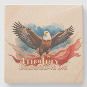4. Juli Eagle - Patriotisches Kunstdesign Steinuntersetzer
