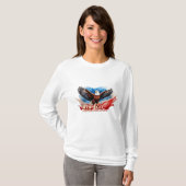 4. Juli Eagle - Patriotisches Kunstdesign T-Shirt (Vorne ganz)