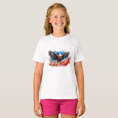 4. Juli Eagle - Patriotisches Kunstdesign T-Shirt (Vorne ganz)