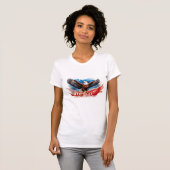4. Juli Eagle - Patriotisches Kunstdesign T-Shirt (Vorne ganz)