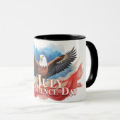 4. Juli Eagle - Patriotisches Kunstdesign Tasse (VorderseiteRechts)