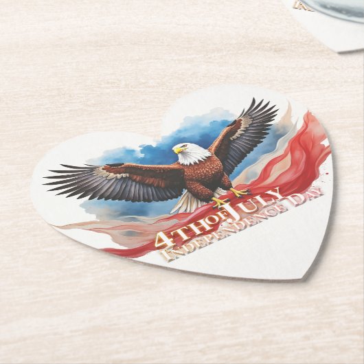 4. Juli Eagle - Patriotisches Kunstdesign Untersetzer (angewinkelt)