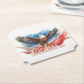 4. Juli Eagle - Patriotisches Kunstdesign Untersetzer (angewinkelt)
