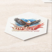 4. Juli Eagle - Patriotisches Kunstdesign Untersetzer (angewinkelt)