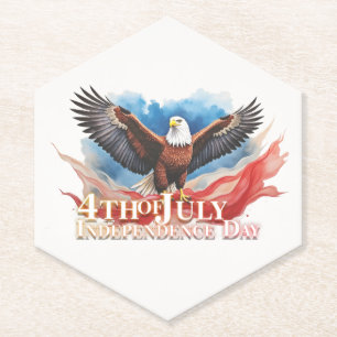 4. Juli Eagle - Patriotisches Kunstdesign Untersetzer
