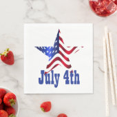 4. Juli Ein Stern mit USA Flag Paper Napkins Serviette (Beispiel)