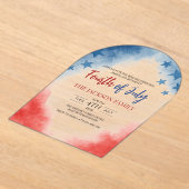 4. Juli Einfache moderne Akryllische Einladung (Ablage )