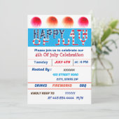  4. Juli Einladung (Stehend Vorderseite)