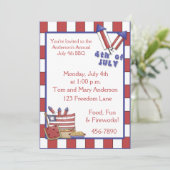 4. Juli Einladung (Stehend Vorderseite)