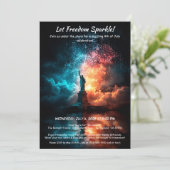 4. Juli Einladung - Freiheitsstatue (Stehend Vorderseite)