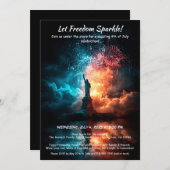 4. Juli Einladung - Freiheitsstatue (Vorne/Hinten)