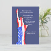 4. Juli Einladung, Freiheitsstatue Einladung (Stehend Vorderseite)