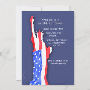 4. Juli Einladung, Freiheitsstatue Einladung
