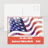 4. Juli Einladung - kundenspezifische Mitteilung (Vorne/Hinten)