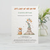 4. Juli Einladung - Niedliche Freiheit (Stehend Vorderseite)