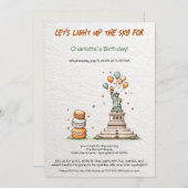 4. Juli Einladung - Niedliche Freiheit (Vorne/Hinten)