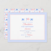 4. Juli Einladung Postkartengröße Postkarte (Vorne/Hinten)