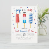 4. Juli Einladung Unabhängigkeitstag Party Invi (Stehend Vorderseite)