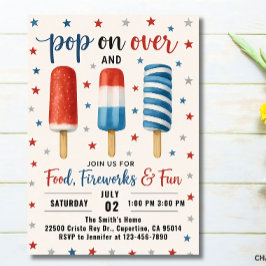 4. Juli Einladung Unabhängigkeitstag Party Invi