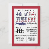 4. Juli Einladung von Fischen (Vorderseite)