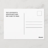 4. Juli Einladung von Fischen Postkarte (Rückseite)