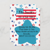 4. Juli: Einladung von Sternen und Flaggen (Vorne/Hinten)