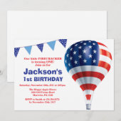 4. Juli Einladung zum Geburtstag (Vorne/Hinten)