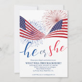 4. Juli Einladung zur Genderoffenbarung (Vorderseite)