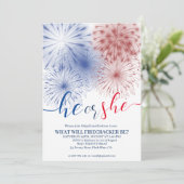 4. Juli Einladung zur Genderoffenbarung (Stehend Vorderseite)