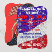 4. Juli Einladungen - Anpassbar - Veranstaltungen (Vorne/Hinten)