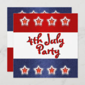 4. Juli Einladungen - anpassbare Vorlage (Vorne/Hinten)