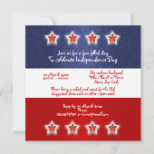 4. Juli Einladungen - anpassbare Vorlage (Rückseite)