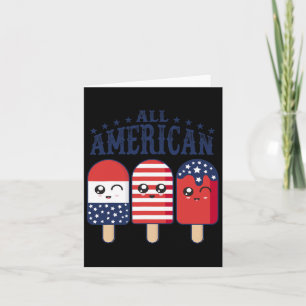 4. Juli Eis am Stiel Usa Flagge Patriotischer Somm Karte