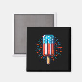 4. Juli Eiscreme American Flag Patriotic Summ Magnet (Vorderseite/Rückseite)