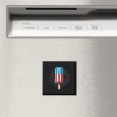 4. Juli Eiscreme American Flag Patriotic Summ Magnet (In Situ (Geschirrspüler))