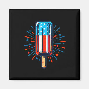 4. Juli Eiscreme American Flag Patriotic Summ Magnet