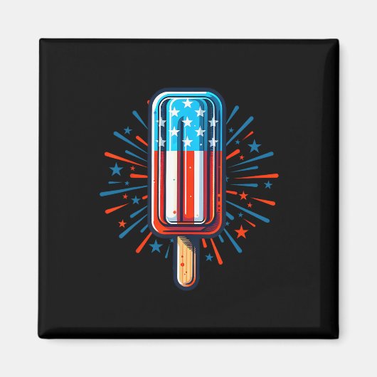 4. Juli Eiscreme American Flag Patriotic Summ Magnet (Vorne)
