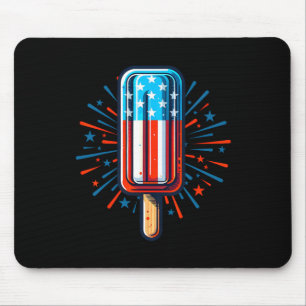4. Juli Eiscreme American Flag Patriotic Summ Mousepad