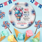 4. Juli Eiscreme-Genderbericht Pappteller