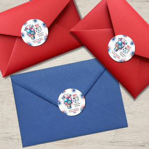 4. Juli Eiscreme-Genderbericht Runder Aufkleber