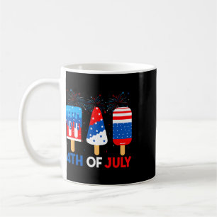 4. Juli Eiscreme Lustig Patriotisch Amerikanische Kaffeetasse