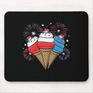 4. Juli Eiscreme Männer Kinder Mousepad