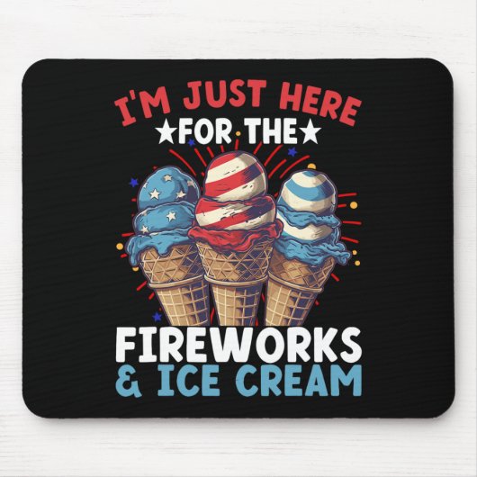 4. Juli Eiscreme Patriotische Eiscreme Mousepad (Vorne)